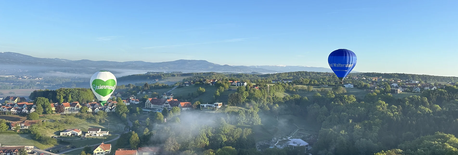 Ballonfahren über dem Heilthermen Resort Bad Waltersdorf | © STG | A-Z Ballonfahrten Kindermann-Schön