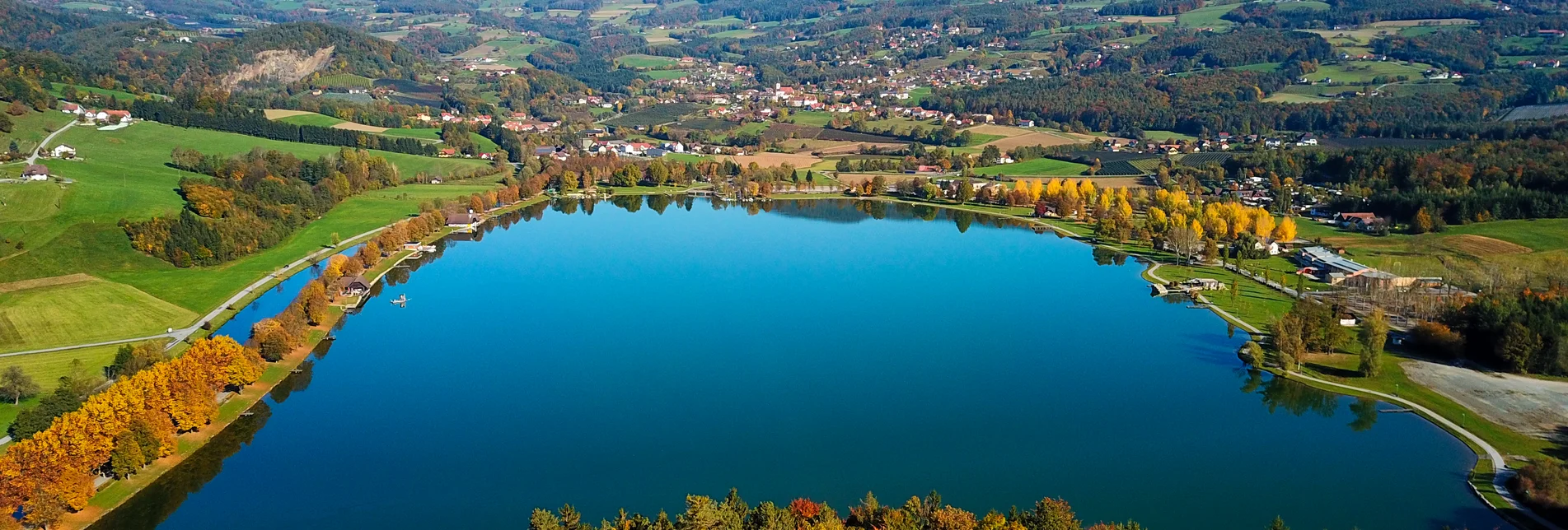 Luftaufnahme vom Stubenbergsee | Ewald Neffe | © ApfelLand-Stubenbergsee, Ewald Neffe