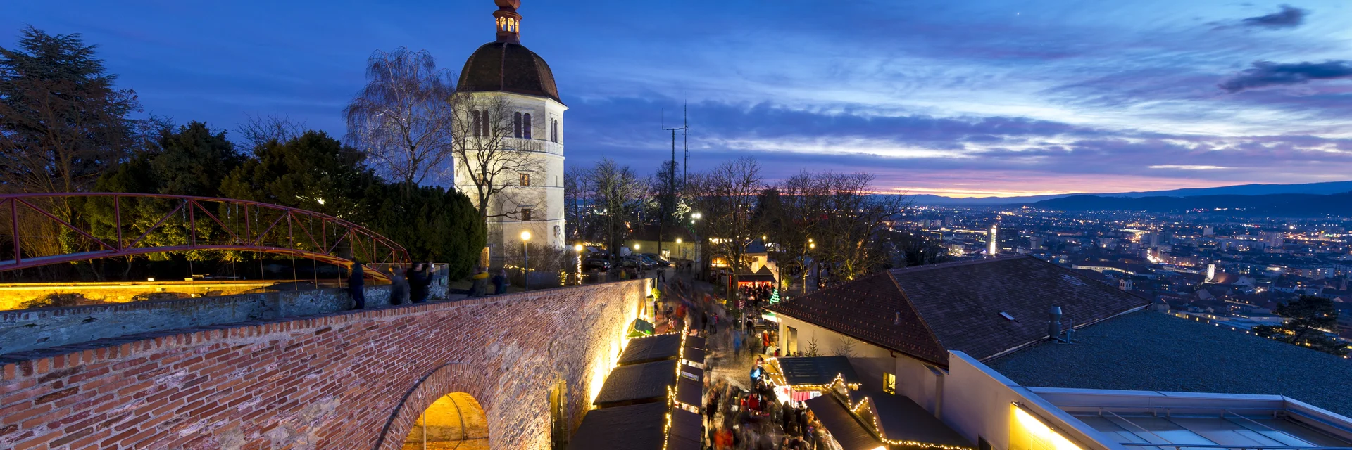 Graz im Advent, Aufsteirern am Schlossberg (Kasematten, Glockenturm) | © STG | Harry Schiffer