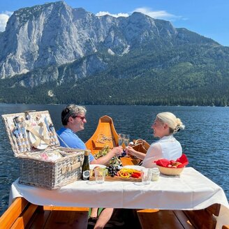 Plättenfrühstück, Altaussee, Trisselwand | © Altaussee Schifffahrt