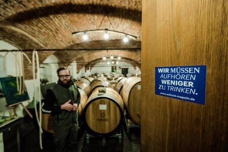 Wooden barrel cellar Herrenhof Lamprecht