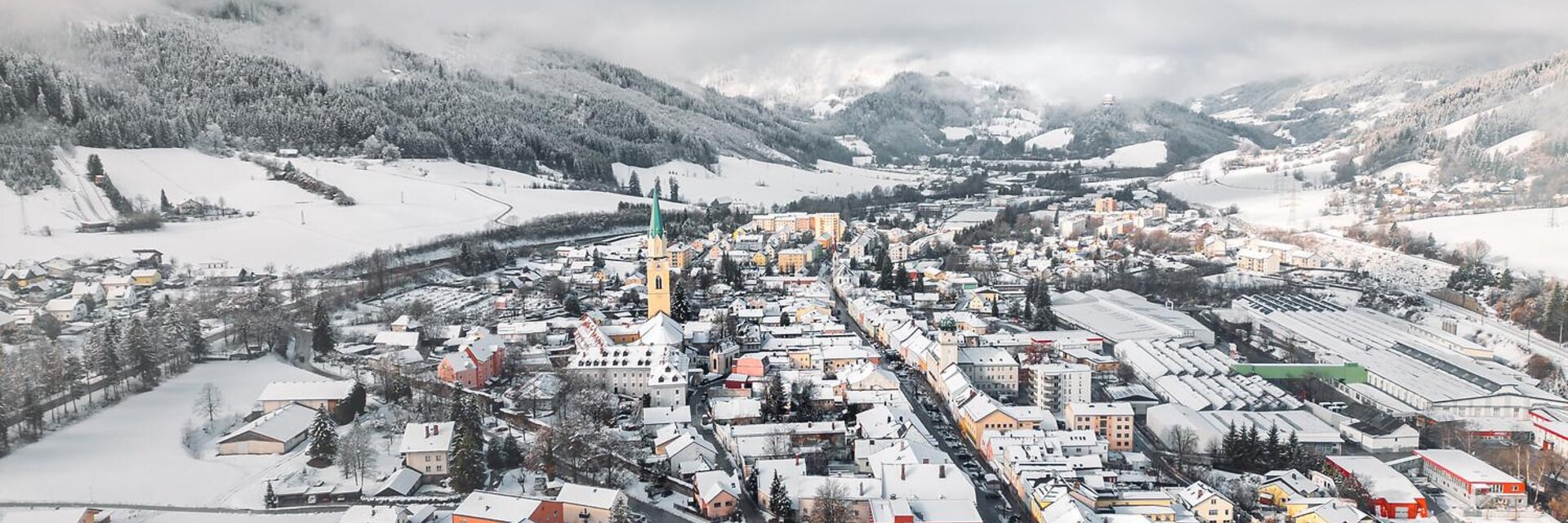 Stadt Rottenmann im Winter