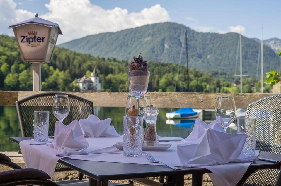 Dorfwirtshaus Stöckl, Grundlsee, Gastgarten | © Dorfwirtshaus Stöckl