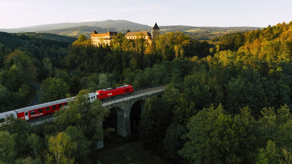 Luftaufnahme Burg Thalberg | © Oststeiermark Tourismus