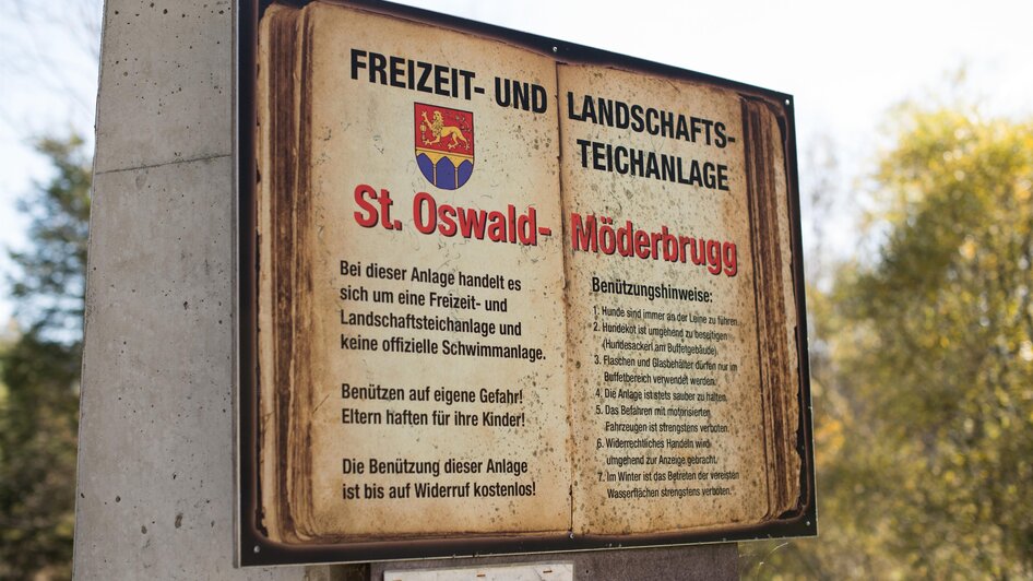 FreizeitanlageMöderbrugg-Schild-Murtal-Steiermark | © Anita Fössl