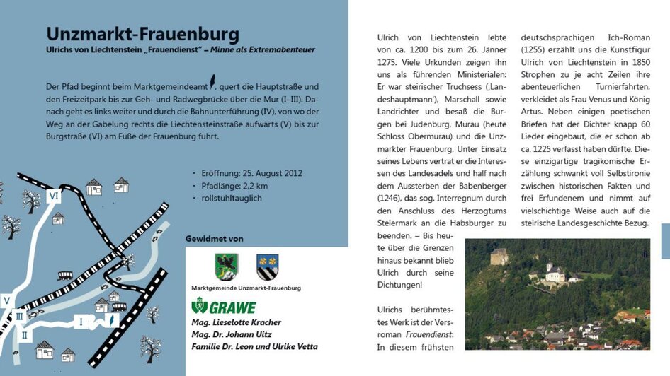 Literaturpfad-Karte-Murtal-Steiermark | © Erlebnisregion Murtal