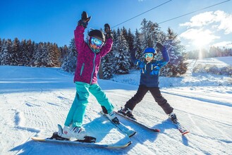 Skifahren mit Kinder