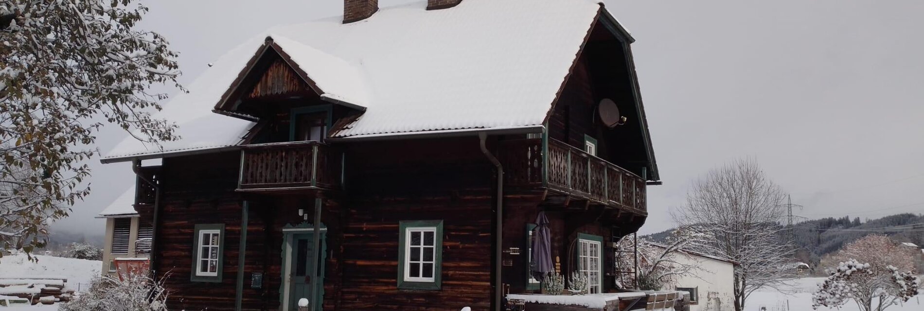 FerienhausSchlossbauer-Außenansicht-Winter-Murtal