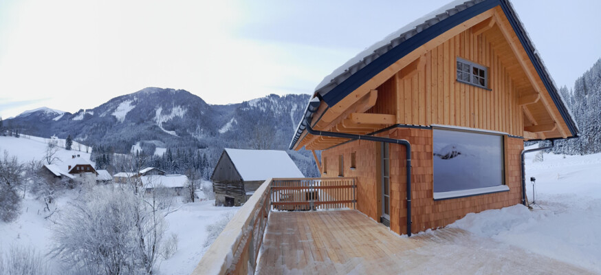 Terrasse Ferienhaus Winter | © Andreas Wolf