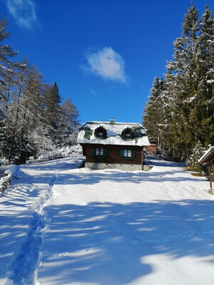 Stiegels-Almhaus-Außenansicht-Winter-Murtal | © Stiegls-Almhaus