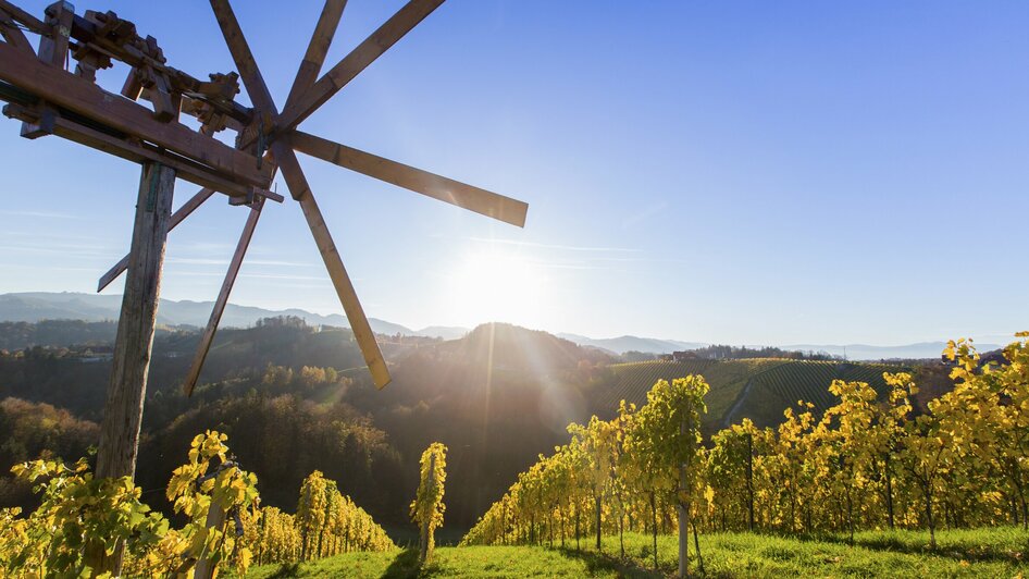 Der Klapotetz als Wahrzeichen des steirischen Weinlandes | © Steiermark Tourismus - Harry Schiffer
